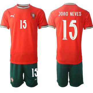 Köpa Fotbollströjor För Herr Portugal Hemmatröja 2025/26 Joao Neves 15 Kortärmad (+ Korta byxor)