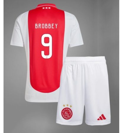 Köpa Billiga Barn AFC Ajax Hemmatröja 2024/25 Brian Brobbey 9 Kortärmad (+ Korta byxor)