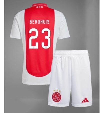 Köpa Billiga Barn AFC Ajax Hemmatröja 2024/25 Steven Berghuis 23 Kortärmad (+ Korta byxor)