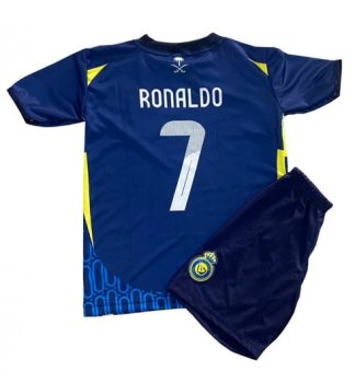 Köpa Billiga Barn Al-Nassr FC Bortatröja 2024/25 Cristiano Ronaldo 7 Kortärmad (+ Korta byxor)