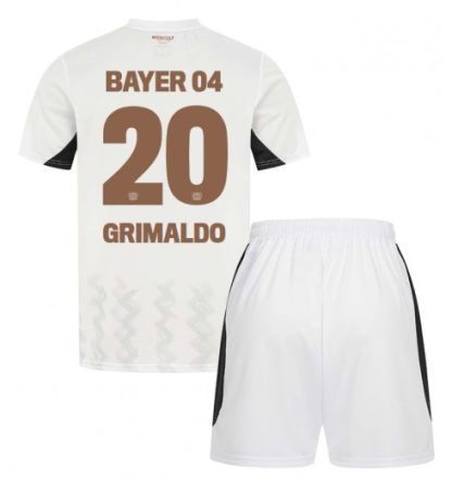 Köpa Billiga Barn Bayer 04 Leverkusen Bortatröja 2024/25 Alejandro Grimaldo 20 Kortärmad (+ Korta byxor)