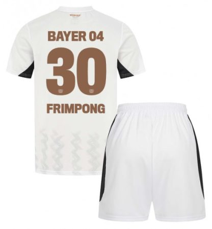 Köpa Billiga Barn Bayer 04 Leverkusen Bortatröja 2024/25 Jeremie Frimpong 30 Kortärmad (+ Korta byxor)