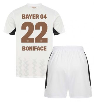 Köpa Billiga Barn Bayer 04 Leverkusen Bortatröja 2024/25 Victor Boniface 22 Kortärmad (+ Korta byxor)