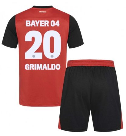 Köpa Billiga Barn Bayer 04 Leverkusen Hemmatröja 2024/25 Alejandro Grimaldo 20 Kortärmad (+ Korta byxor)