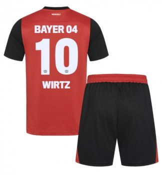 Köpa Billiga Barn Bayer 04 Leverkusen Hemmatröja 2024/25 Florian Wirtz 10 Kortärmad (+ Korta byxor)