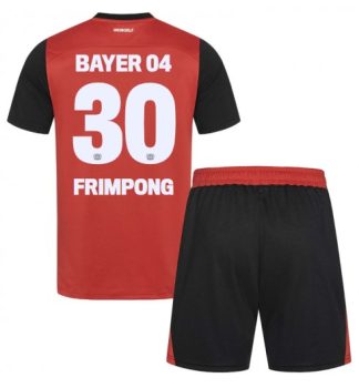 Köpa Billiga Barn Bayer 04 Leverkusen Hemmatröja 2024/25 Jeremie Frimpong 30 Kortärmad (+ Korta byxor)