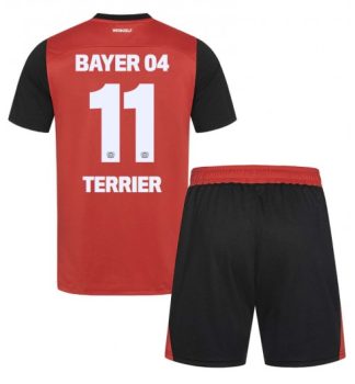 Köpa Billiga Barn Bayer 04 Leverkusen Hemmatröja 2024/25 Martin Terrier 11 Kortärmad (+ Korta byxor)