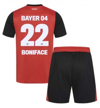 Köpa Billiga Barn Bayer 04 Leverkusen Hemmatröja 2024/25 Victor Boniface 22 Kortärmad (+ Korta byxor)