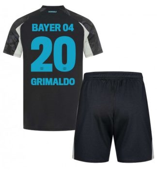 Köpa Billiga Barn Bayer 04 Leverkusen Tredjetröja 2024/25 Alejandro Grimaldo 20 Kortärmad (+ Korta byxor)