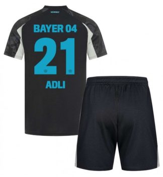 Köpa Billiga Barn Bayer 04 Leverkusen Tredjetröja 2024/25 Amine Adli 21 Kortärmad (+ Korta byxor)