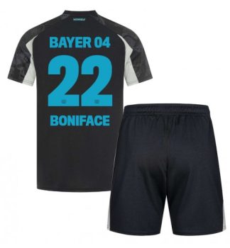 Köpa Billiga Barn Bayer 04 Leverkusen Tredjetröja 2024/25 Victor Boniface 22 Kortärmad (+ Korta byxor)