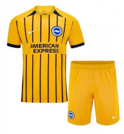 Köpa Billiga Barn Brighton & Hove Albion FC Bortatröja 2024/25 Evan Ferguson 28 Kortärmad (+ Korta byxor)-1