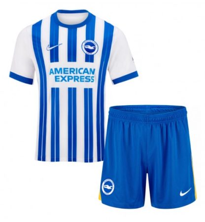 Köpa Billiga Barn Brighton & Hove Albion FC Hemmatröja 2024/25 Danny Welbeck 18 Kortärmad (+ Korta byxor)-1