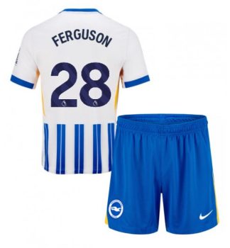 Köpa Billiga Barn Brighton & Hove Albion FC Hemmatröja 2024/25 Evan Ferguson 28 Kortärmad (+ Korta byxor)