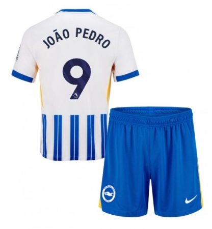 Köpa Billiga Barn Brighton & Hove Albion FC Hemmatröja 2024/25 João Pedro 9 Kortärmad (+ Korta byxor)