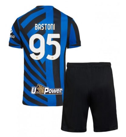 Köpa Billiga Barn Inter Milan Hemmatröja 2024/25 Alessandro Bastoni 95 Kortärmad (+ Korta byxor)