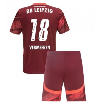 Köpa Billiga Barn RB Leipzig Bortatröja 2024/25 Arthur Vermeeren 18 Kortärmad (+ Korta byxor)