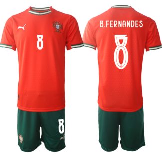 Köpa Fotbollströjor För Herr Portugal Hemmatröja 2025/26 Bruno Fernandes 8 Kortärmad (+ Korta byxor)