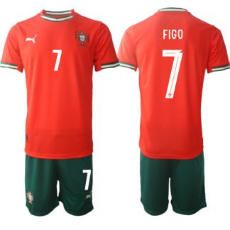 Köpa Fotbollströjor För Herr Portugal Hemmatröja 2025/26 Luis Figo 7 Kortärmad (+ Korta byxor)