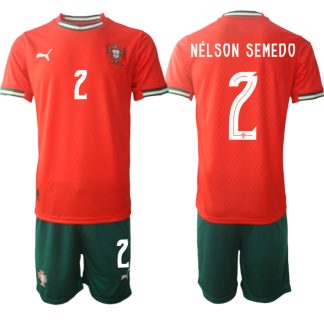 Köpa Fotbollströjor För Herr Portugal Hemmatröja 2025/26 Nélson Semedo 2 Kortärmad (+ Korta byxor)