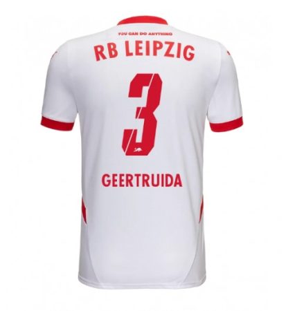 Köpa Fotbollströjor För Herr RB Leipzig Hemmatröja 2024/25 Lutsharel Geertruida 3 Kortärmad